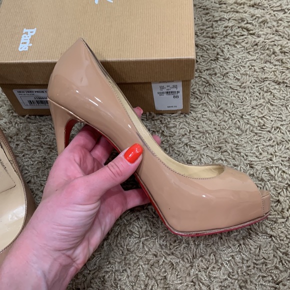Christian Louboutin Very Prive 120 patent nude heels size 8/38 - Picture 6 of 10